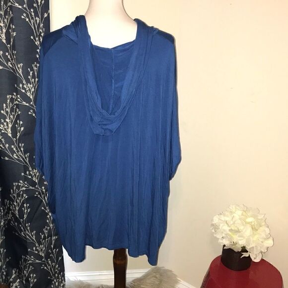 Twiggy London Hooded Poncho Sweater Hoodie Jacket - Picture 3 of 6